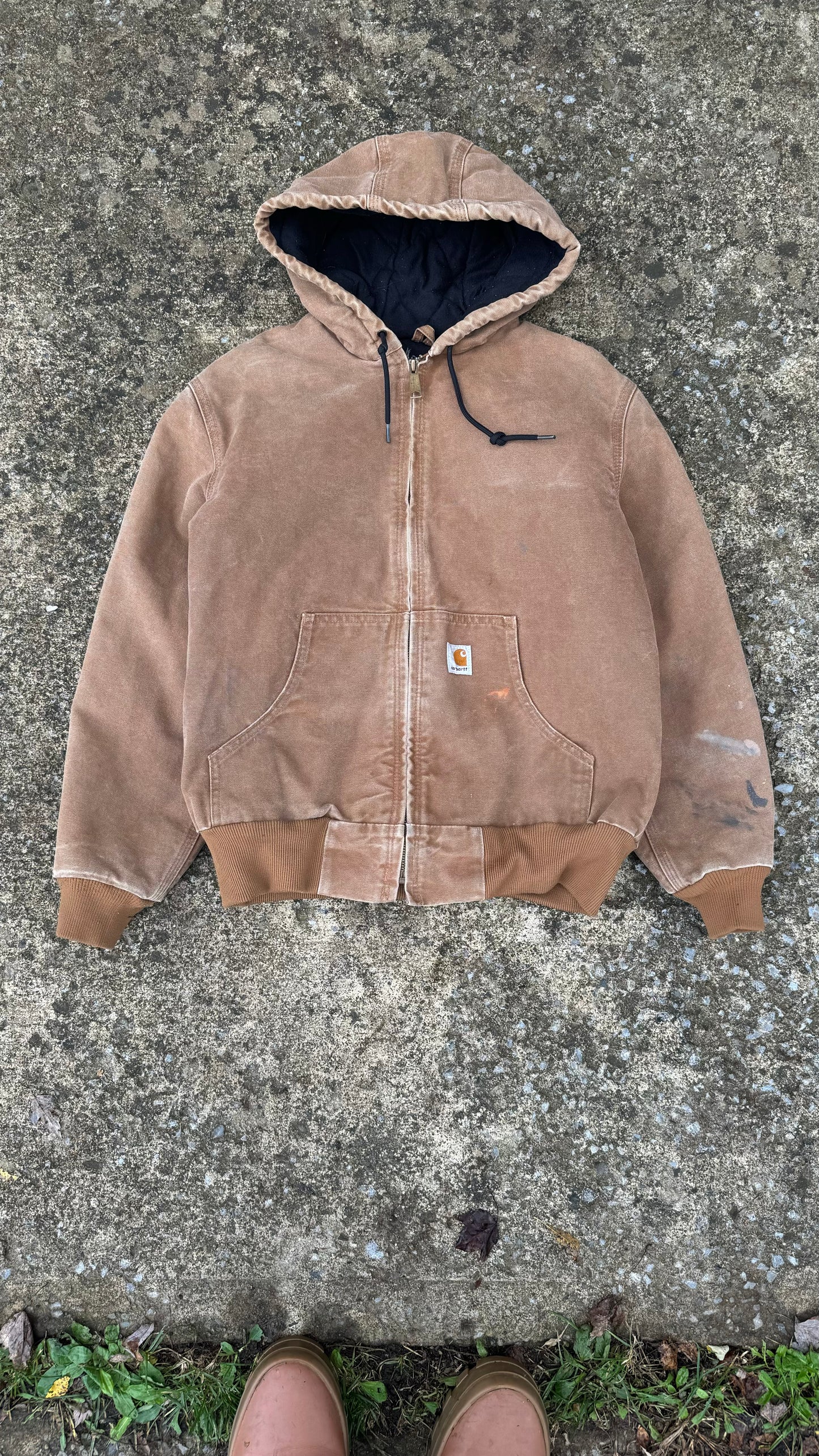 CARHARTT FADED ZIP UP JACKET (M)