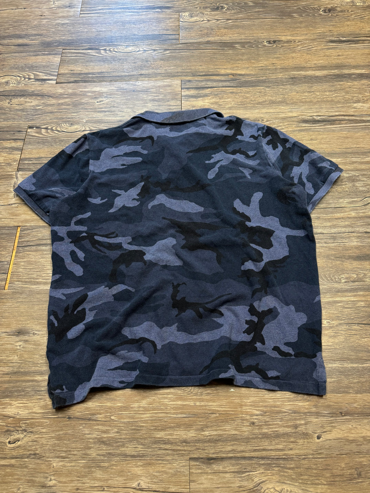 POLO RALPH LAUREN DARK BLUE CAMOFLAUGE POLO (L)