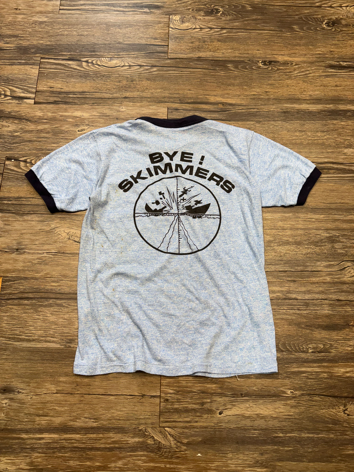 90’s "HI SKIMMERS" RINGER T-SHIRT (L)