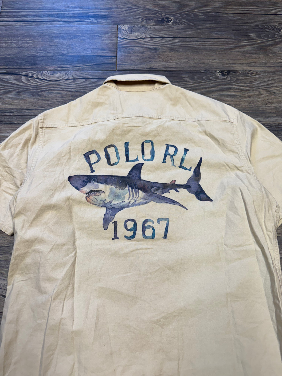 POLO RALPH LAUREN 2003 SHARK BUTTON UP SHIRT (M)