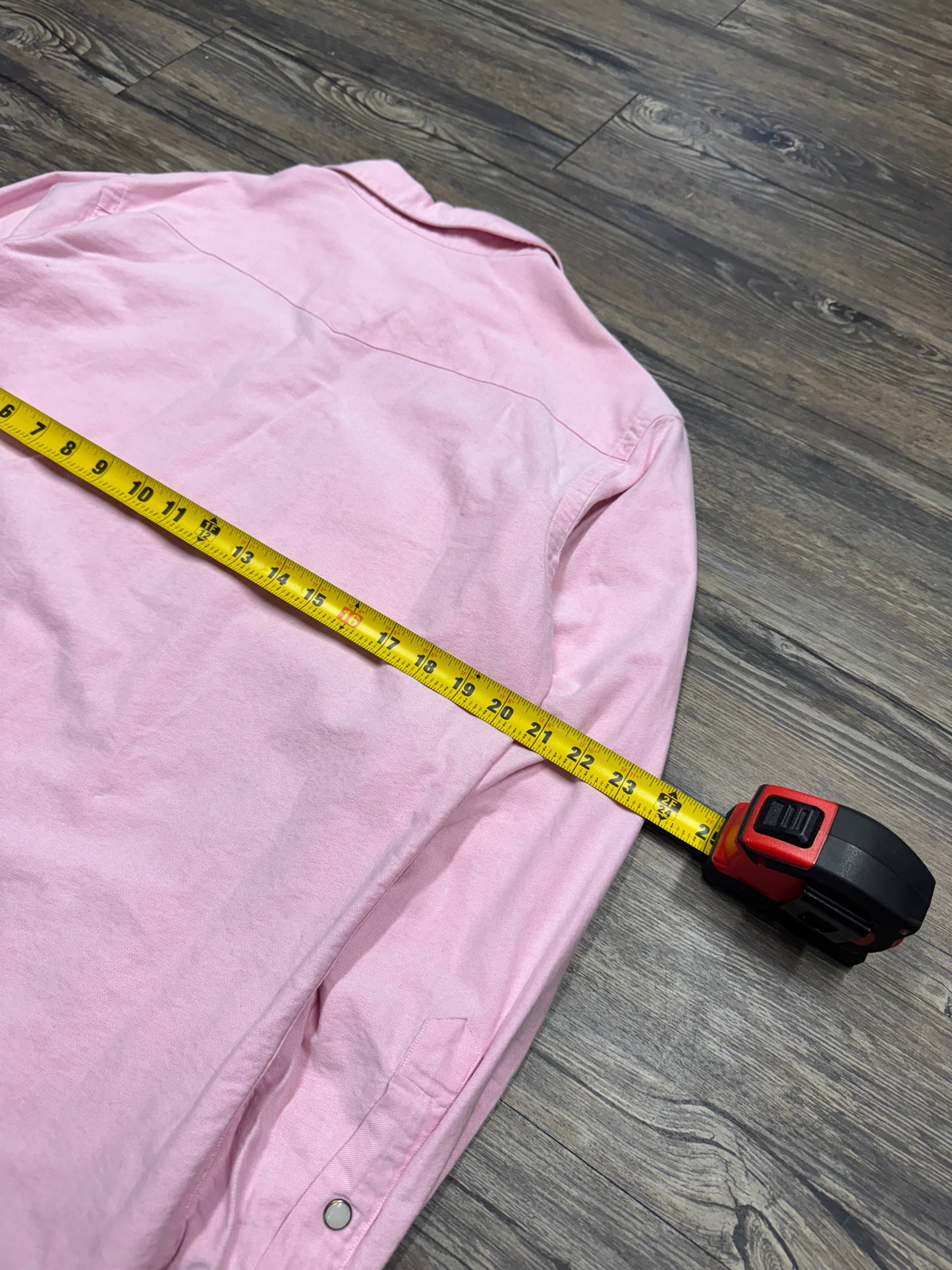 POLO RALPH LAUREN WESTERN STYLE BABY PINK BUTTON UP SHIRT (M)
