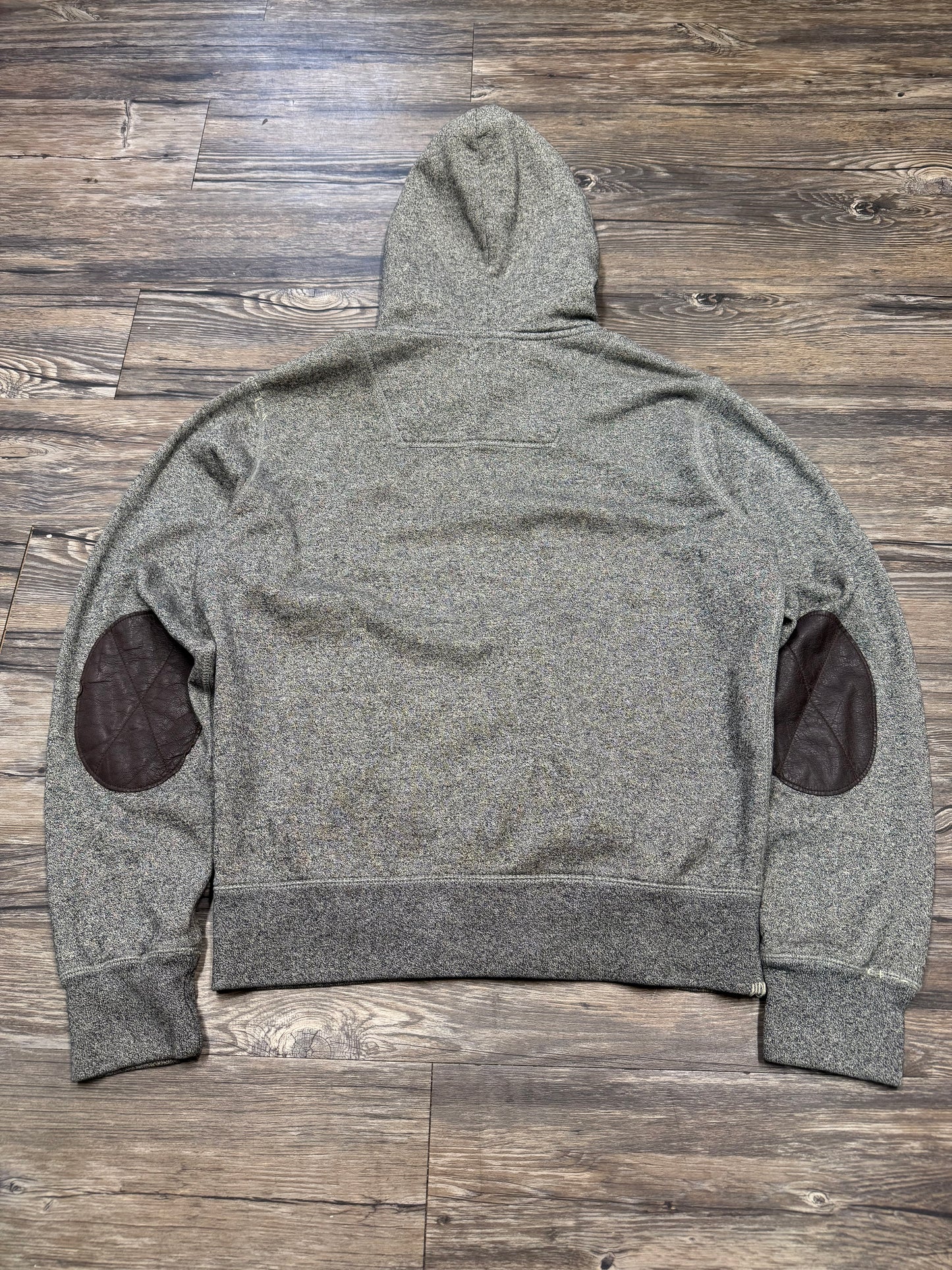 POLO RALPH LAUREN BIG PONY DISTRESSED ZIP-UP HOODIE (M)
