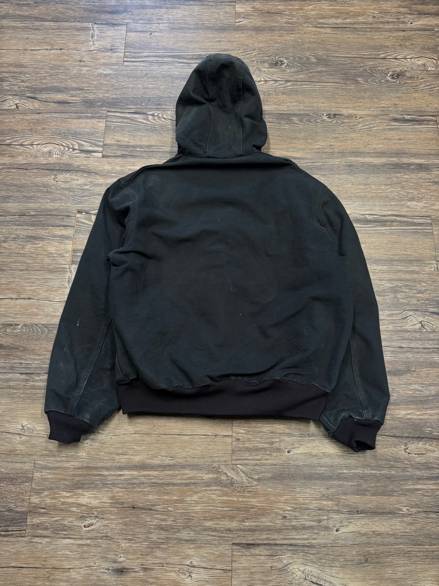 CARHARTT GREEN HOODED DENIM JACKET (L)