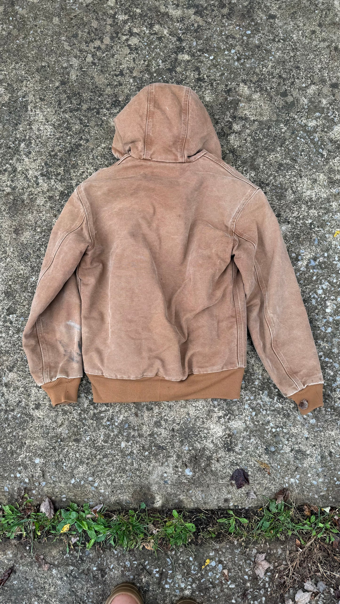 CARHARTT FADED ZIP UP JACKET (M)