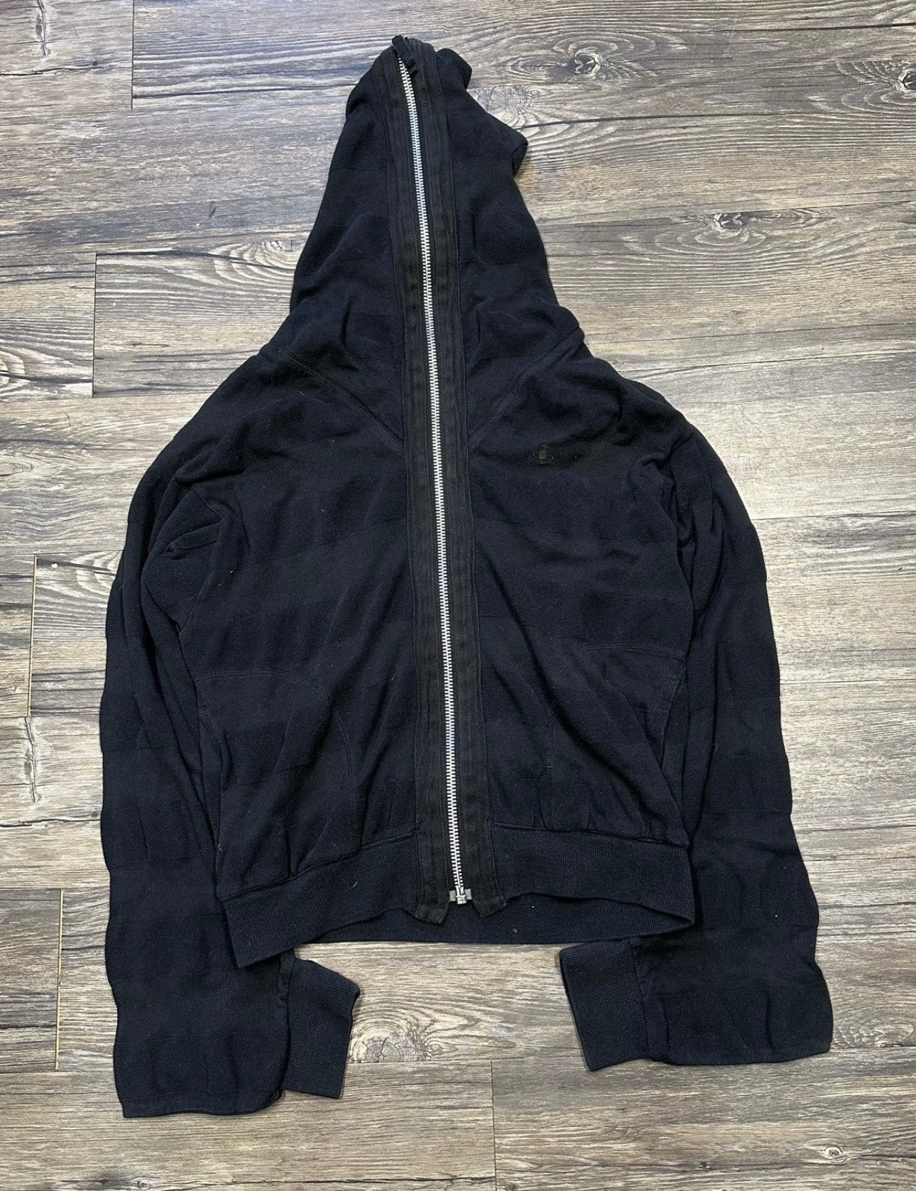 トップス Vivienne Westwood RED LABEL zip hoodie Vivienne Westwood Red Label Asymmetrical Zip-Up Long Hoodie