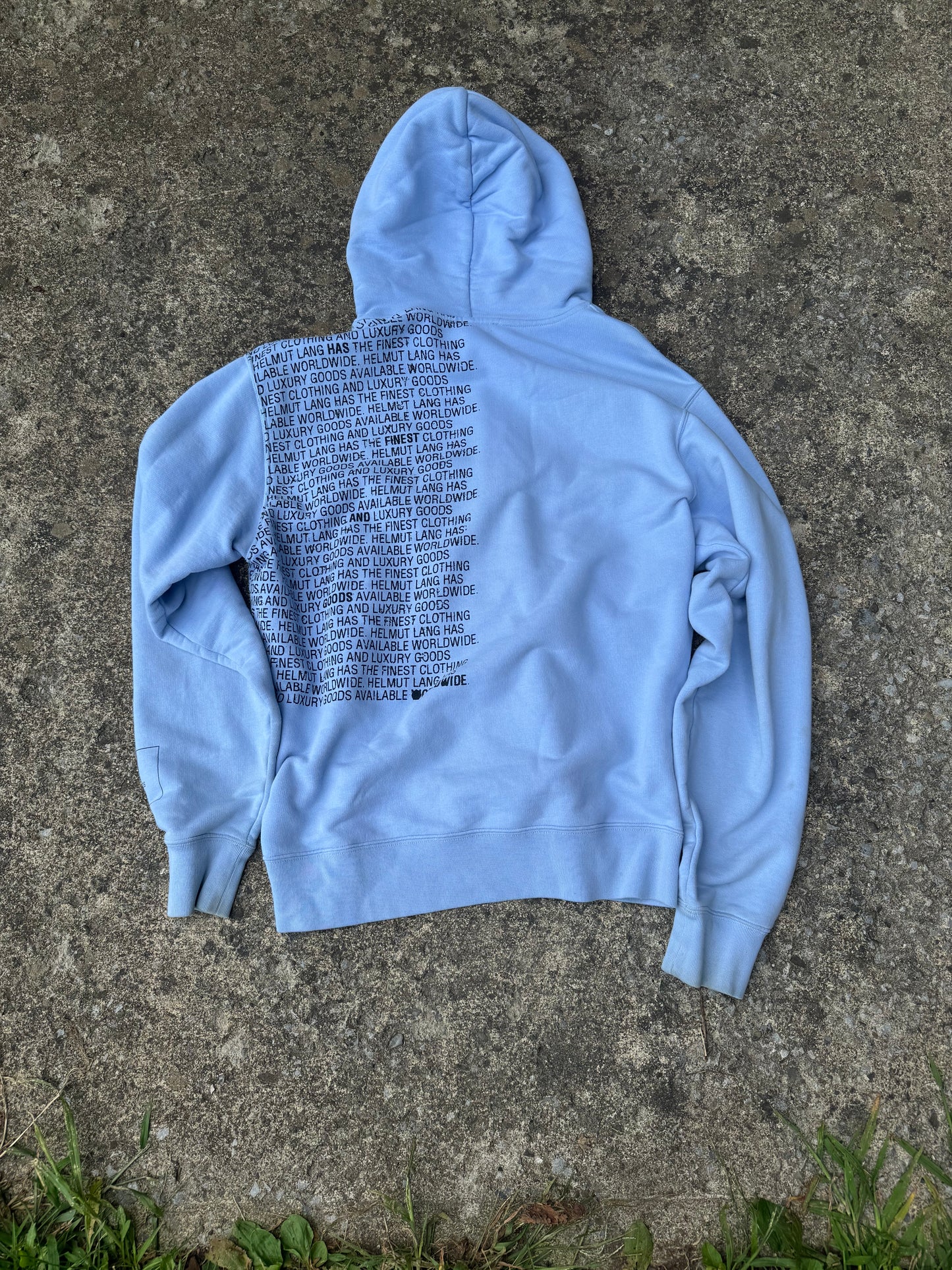 HELMUT LANG SCRIPT HOODIE (L)
