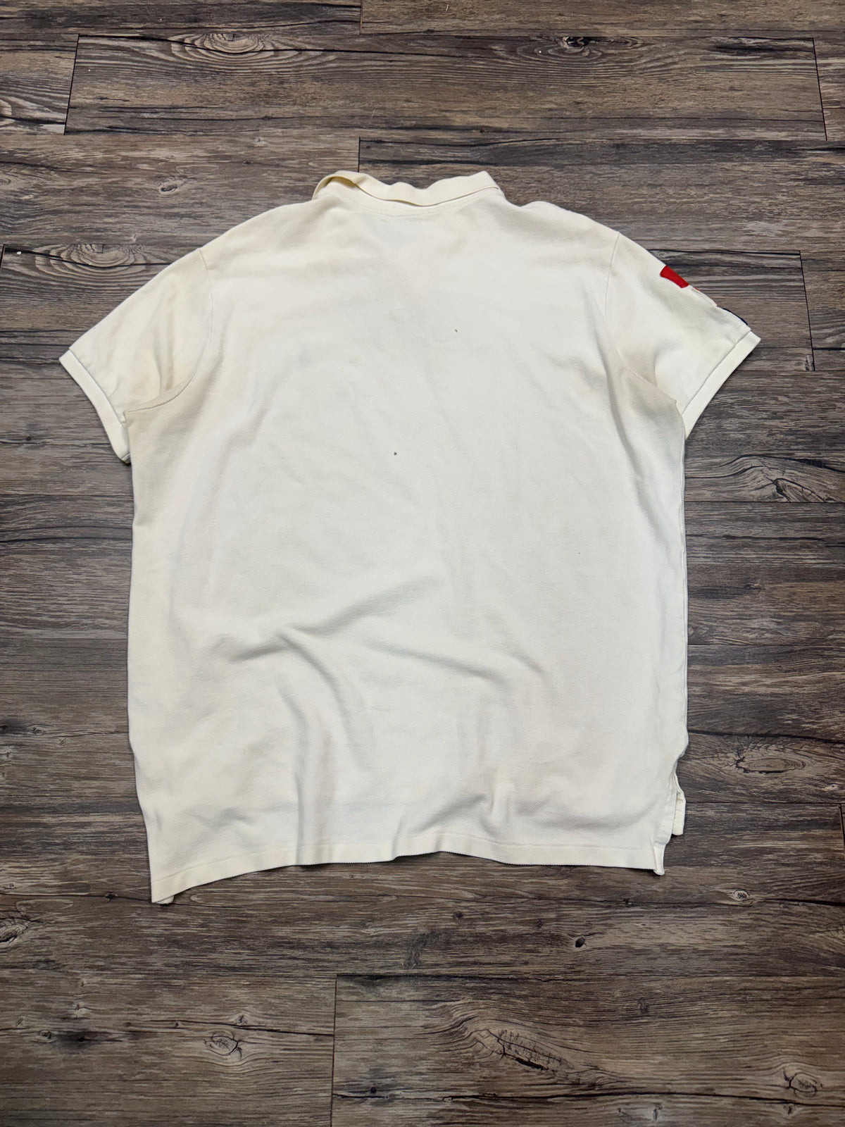 POLO RALPH LAUREN NAVAL STENCIL PRINT POLO SHIRT (L)