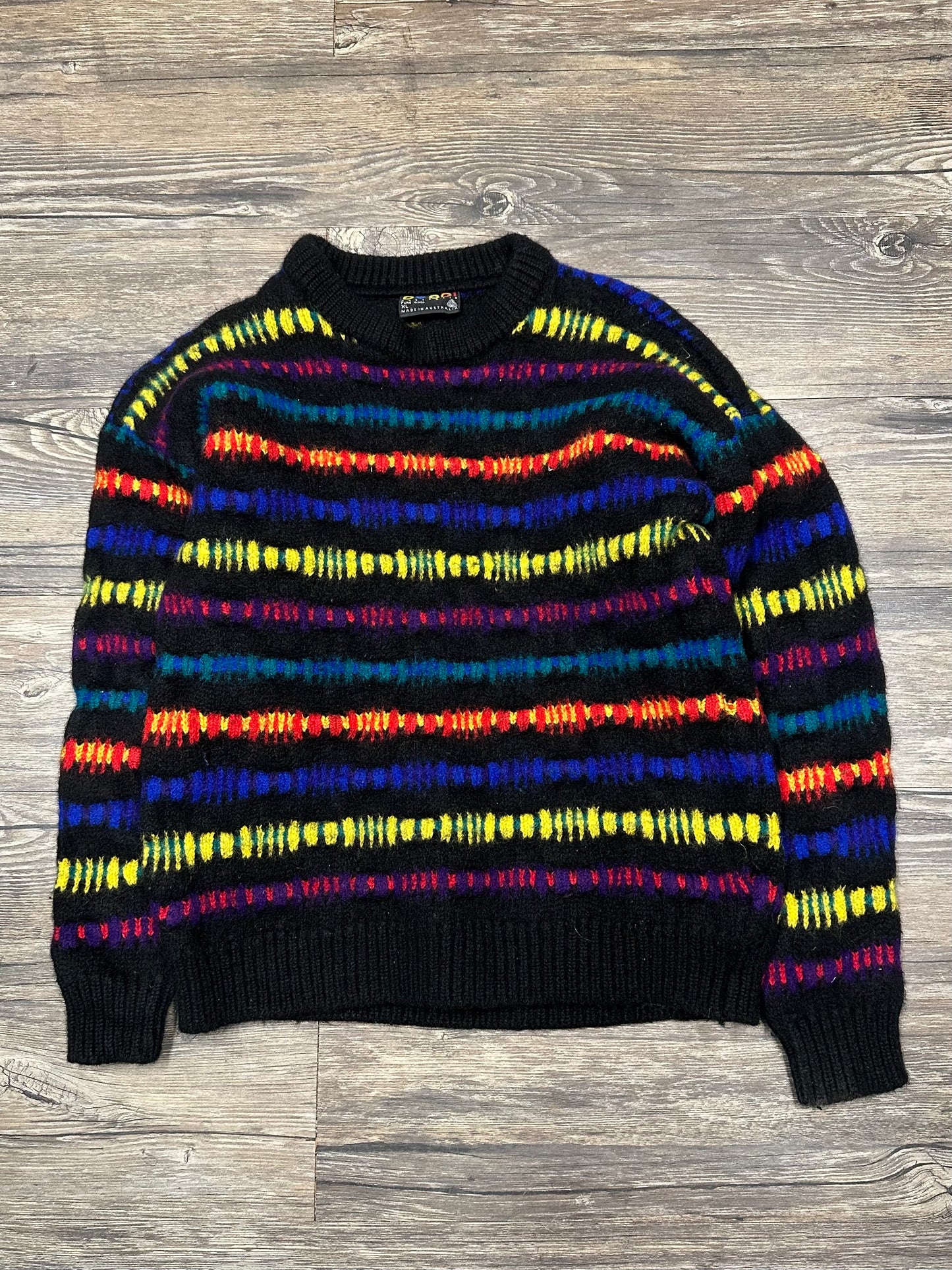 COOGI PURE WOOL RAINBOW CREWNECK WOMENS (XL)