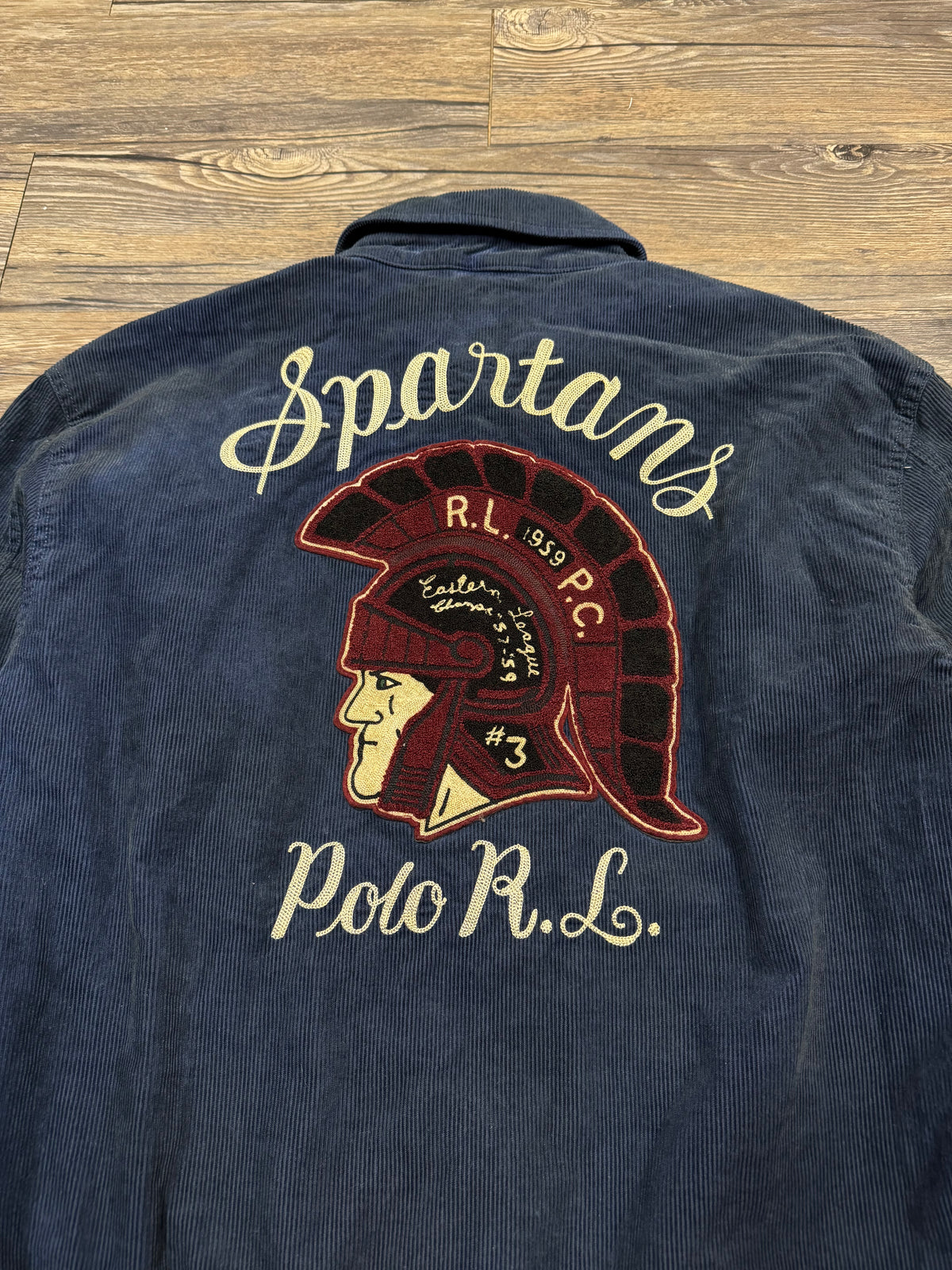 POLO RALPH LAUREN CORDUROY SPARTANS RLPC VARSITY JACKET (XXL)