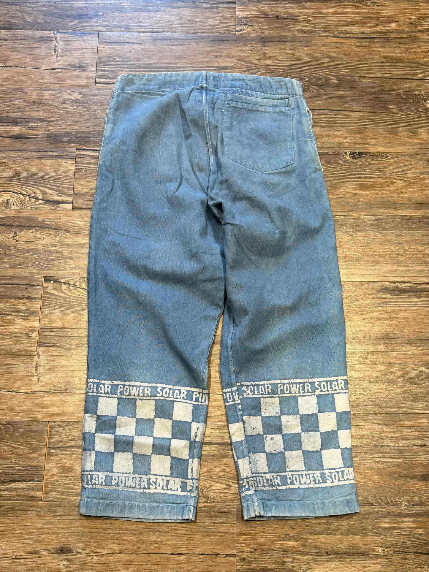 STORY BLUE BAGGY PRINTED JEANS (32)