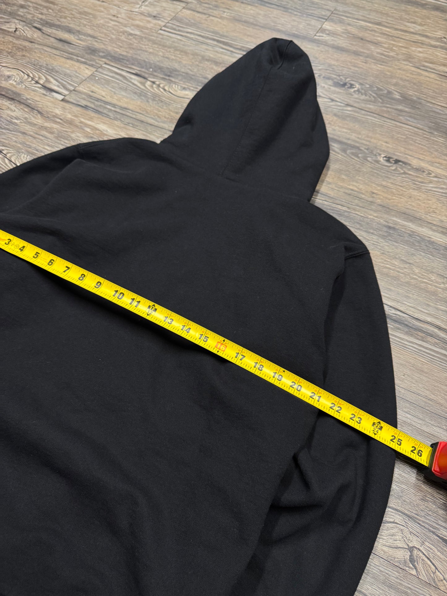 SUPREME BLACK THERMAL LINED HOODIE (L)