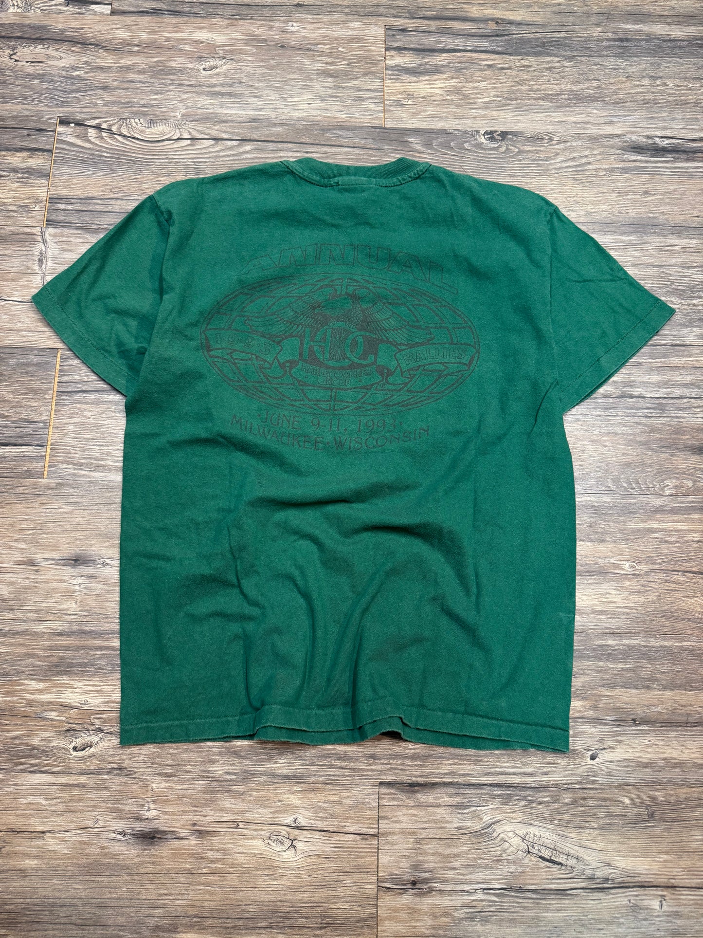 Y2K HARLEY DAVIDSON EAGLE GRAPHIC T-SHIRT (MEDIUM)