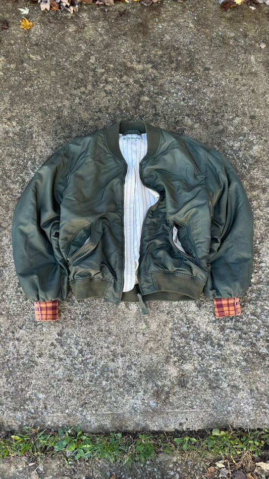 ACNE STUDIOS PLAID BOMBER JACKET (M)