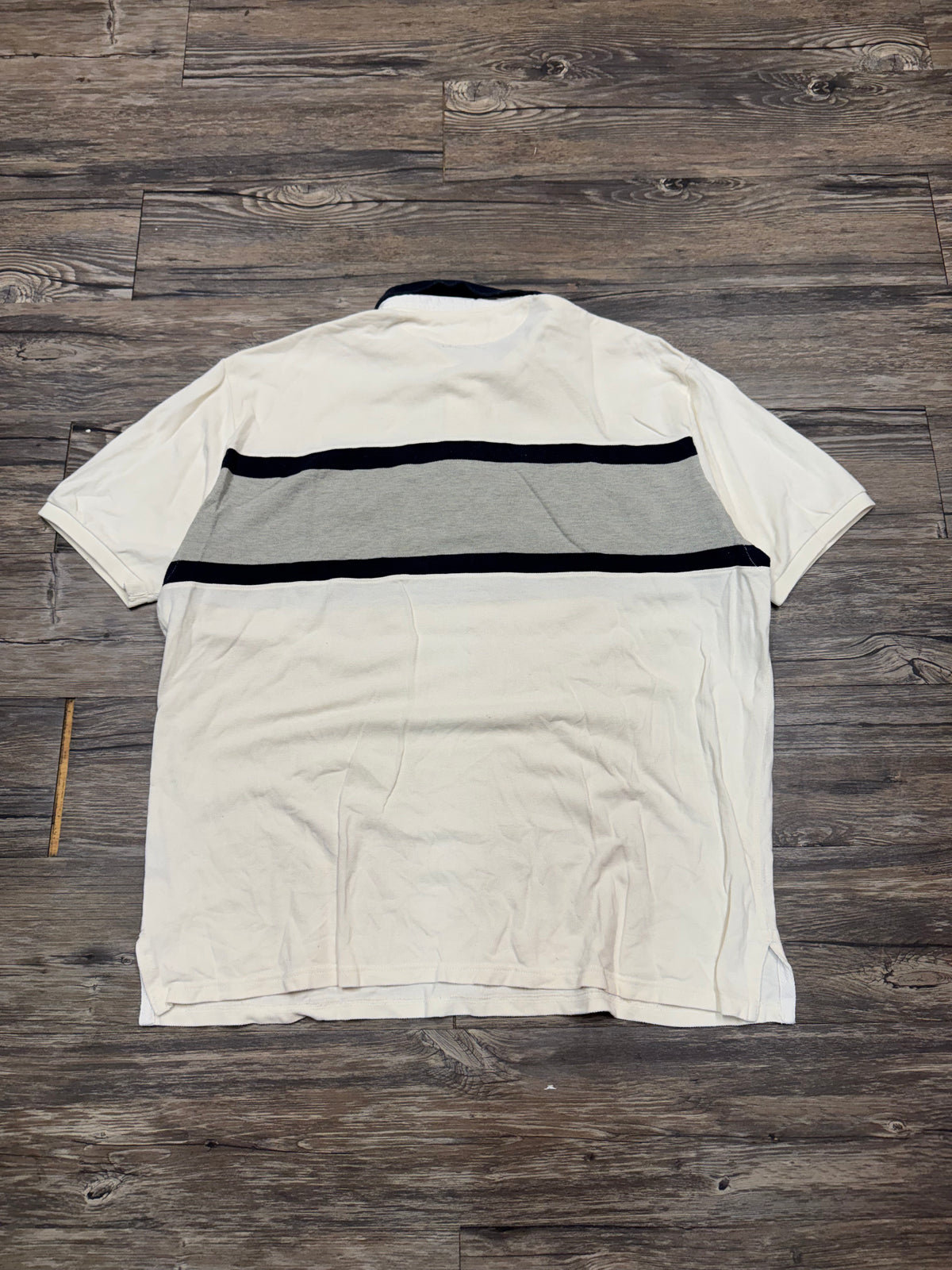 POLO RALPH LAUREN NEW YORK CREST STRIPED POLO SHIRT (XL)