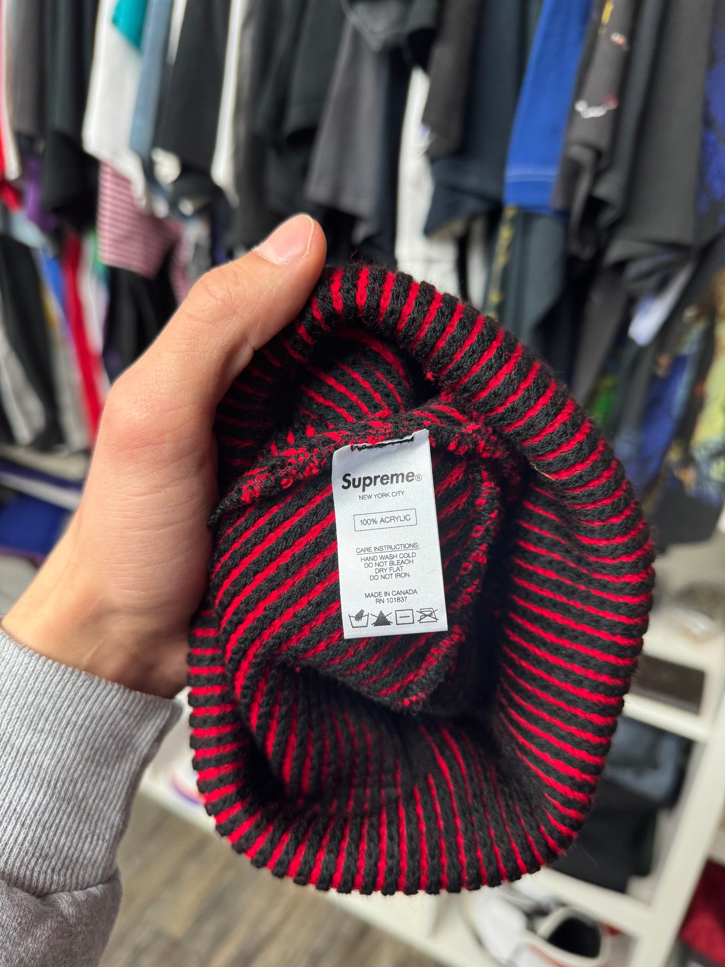 SUPREME OVERDYED SCRIPT BEANIE (OS)