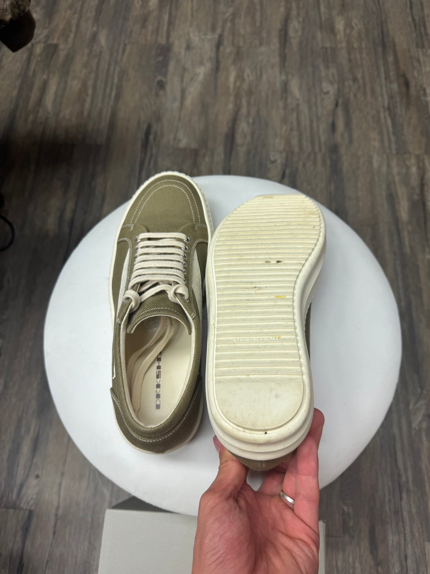 RICK OWENS DRKSHDW VINTAGE SAGE LOW SNEAKERS (42)