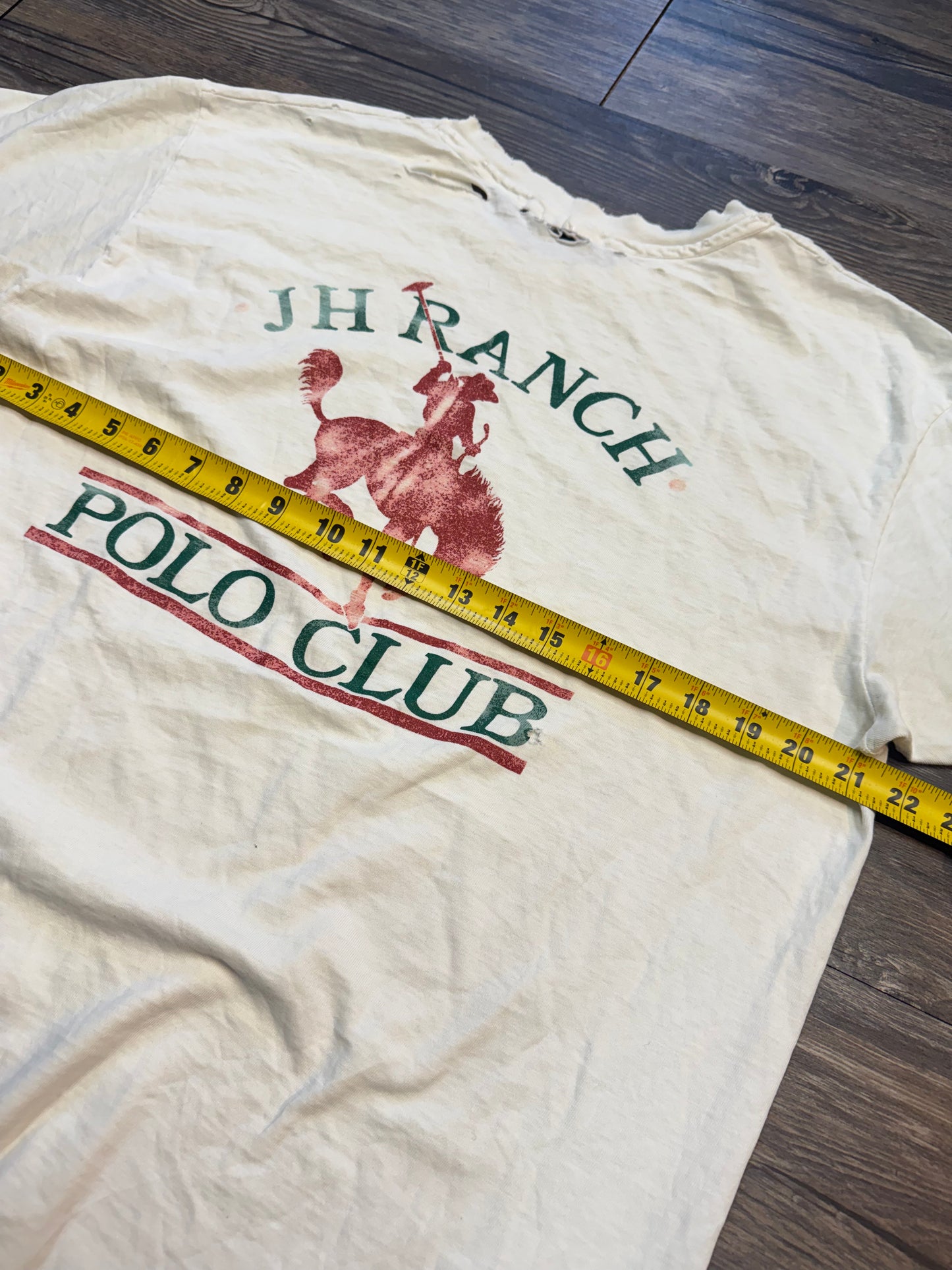 VINTAGE POLO RANCH DISTRESSED TEE (L)