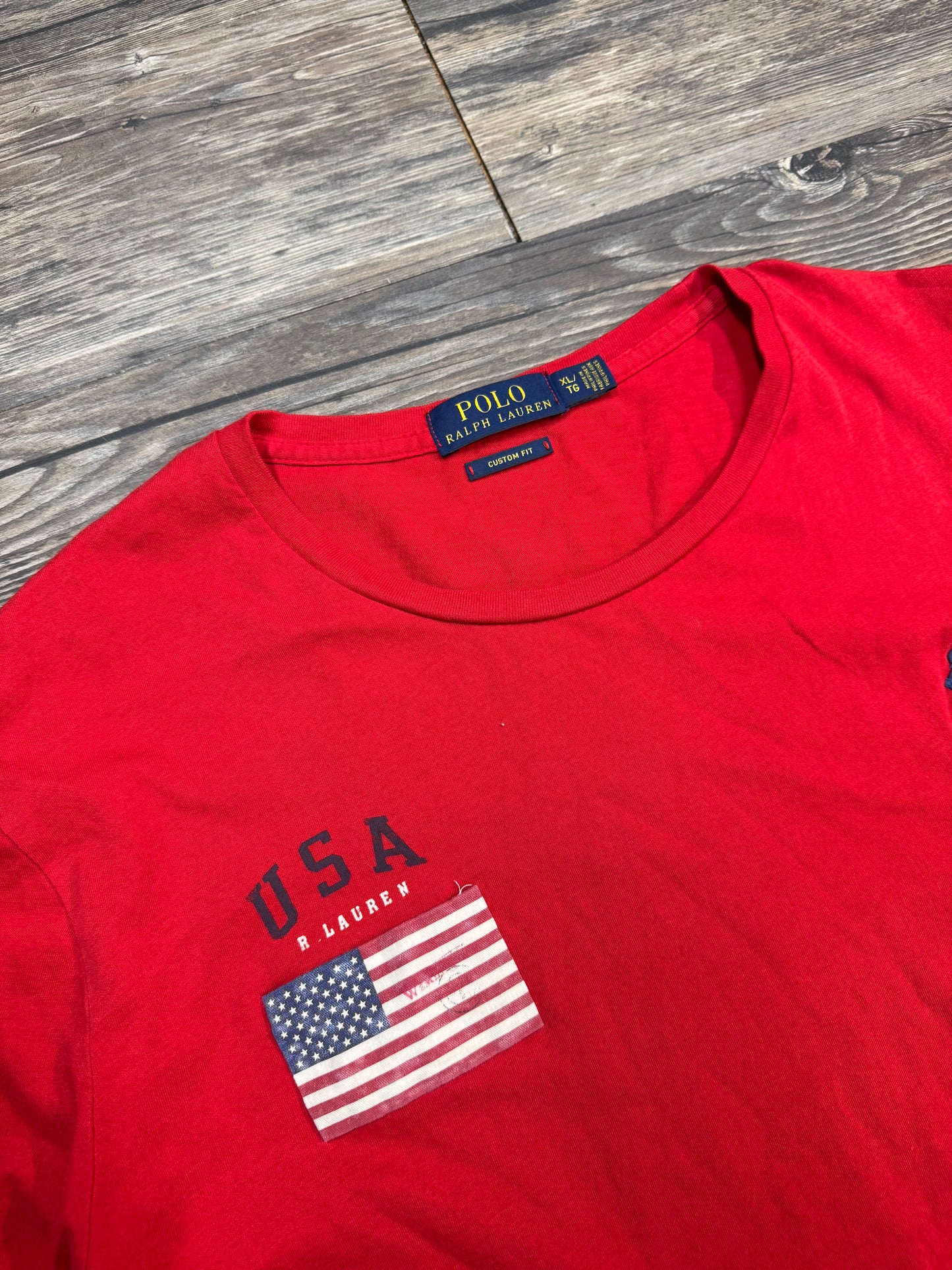 POLO RALPH LAUREN USA LOGO TEE (XL)