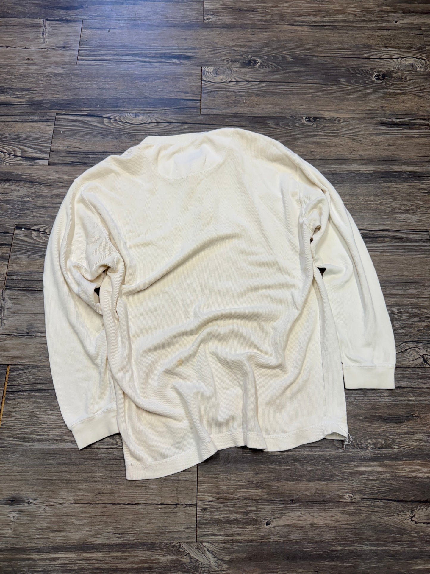 VTG LEVI STRAUSS CREAM HENLEY (L)