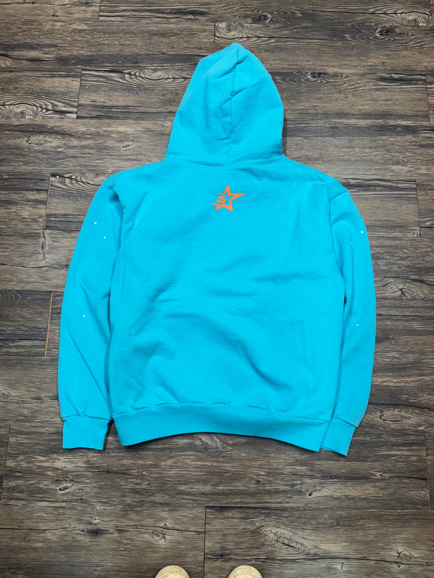 SP5DER HOODIE BLUE AND ORANGE (L)
