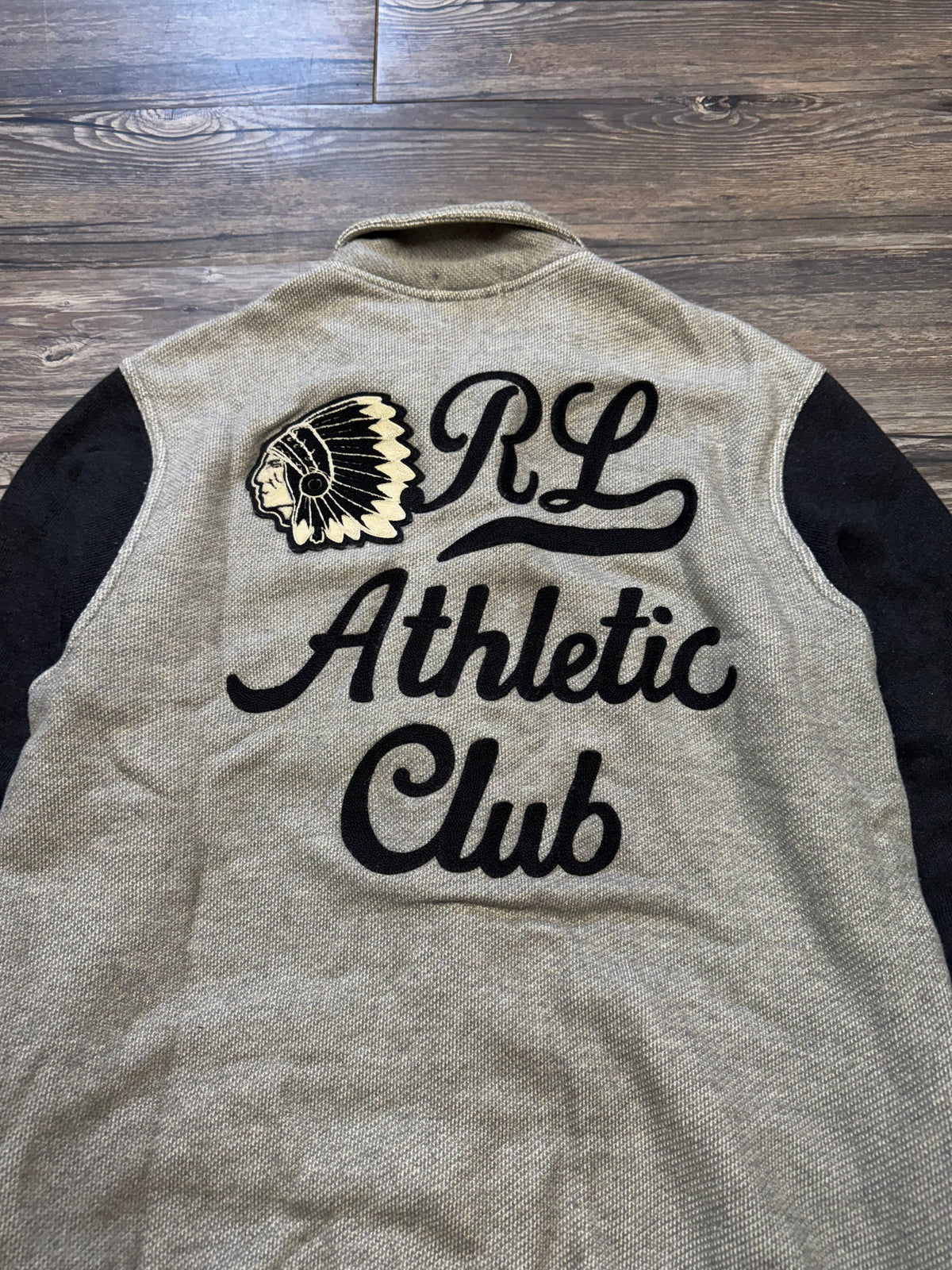 POLO RALPH LAUREN ATHLETIC CLUB INDIAN CHIEF BUTTON UP JACKET (M)
