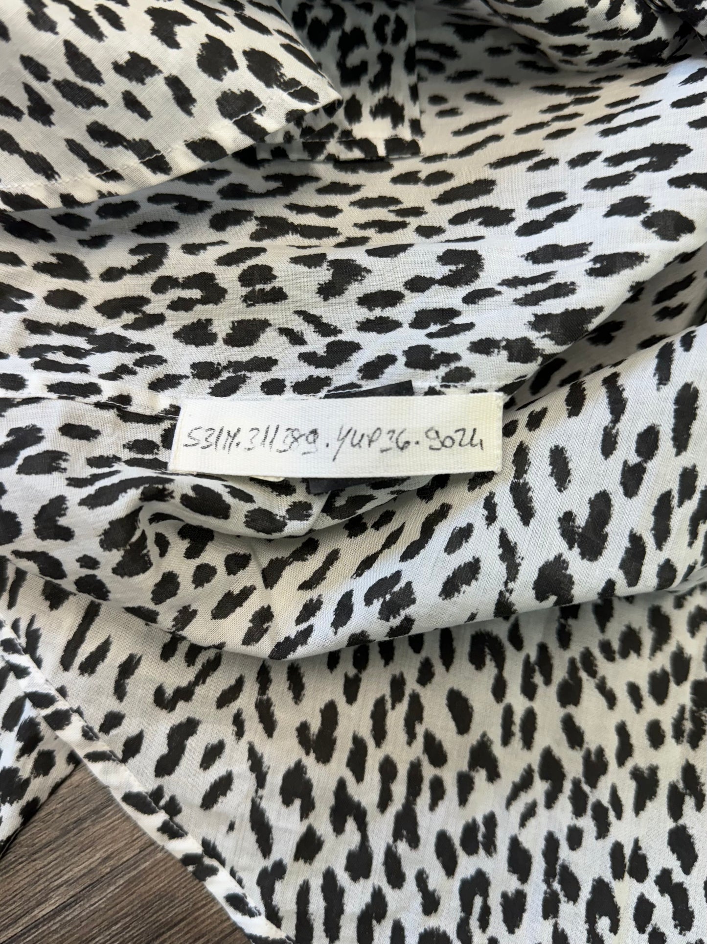 YSL HEDI CHEETAH WESTERN STYLED BUTTON UP