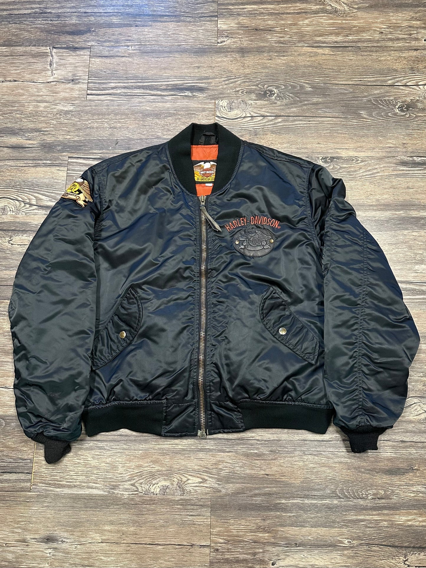 HARLEY DAVIDSON ZIP-UP EMBROIDERED JACKET (MEDIUM)