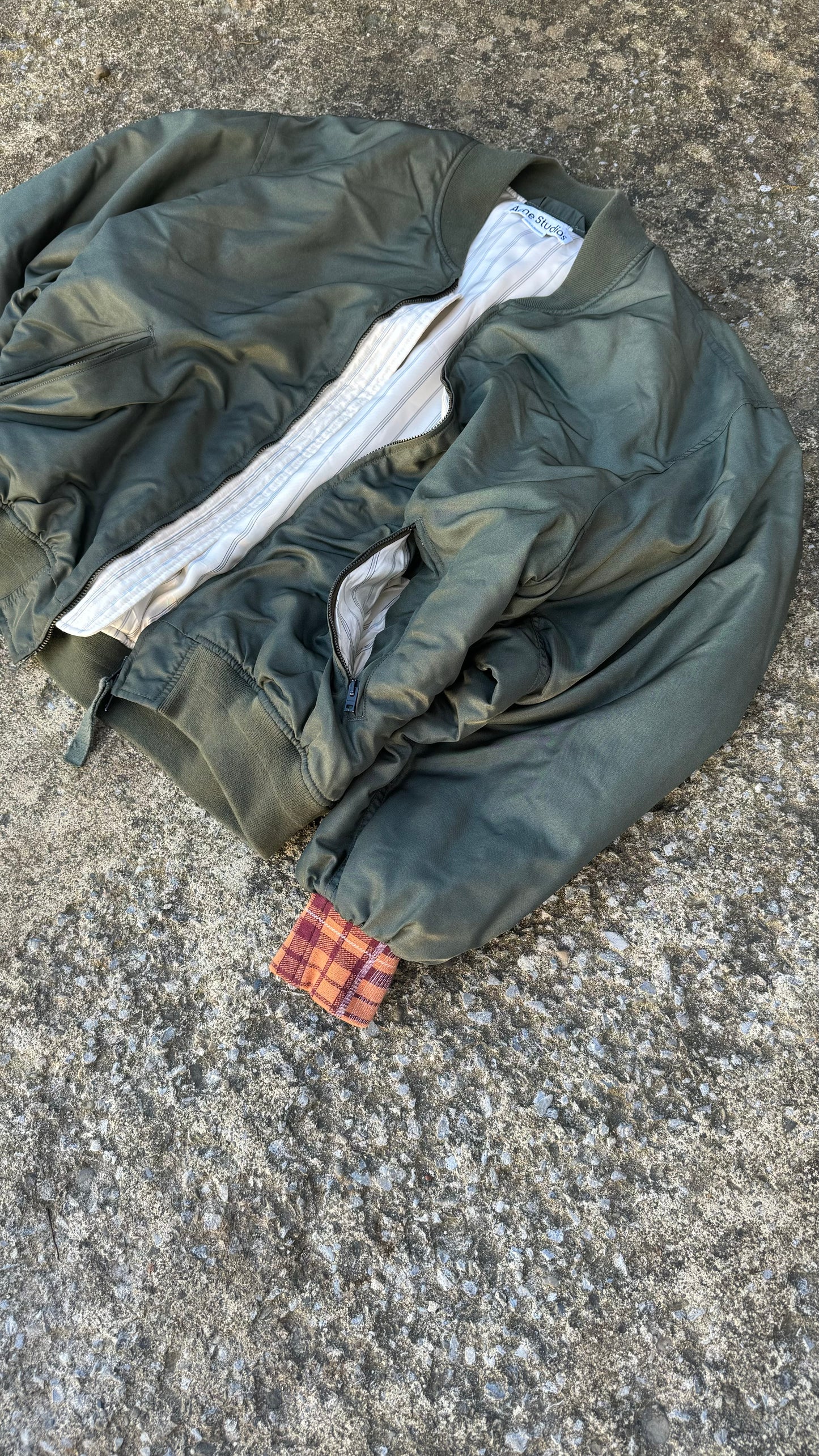 ACNE STUDIOS PLAID BOMBER JACKET (M)