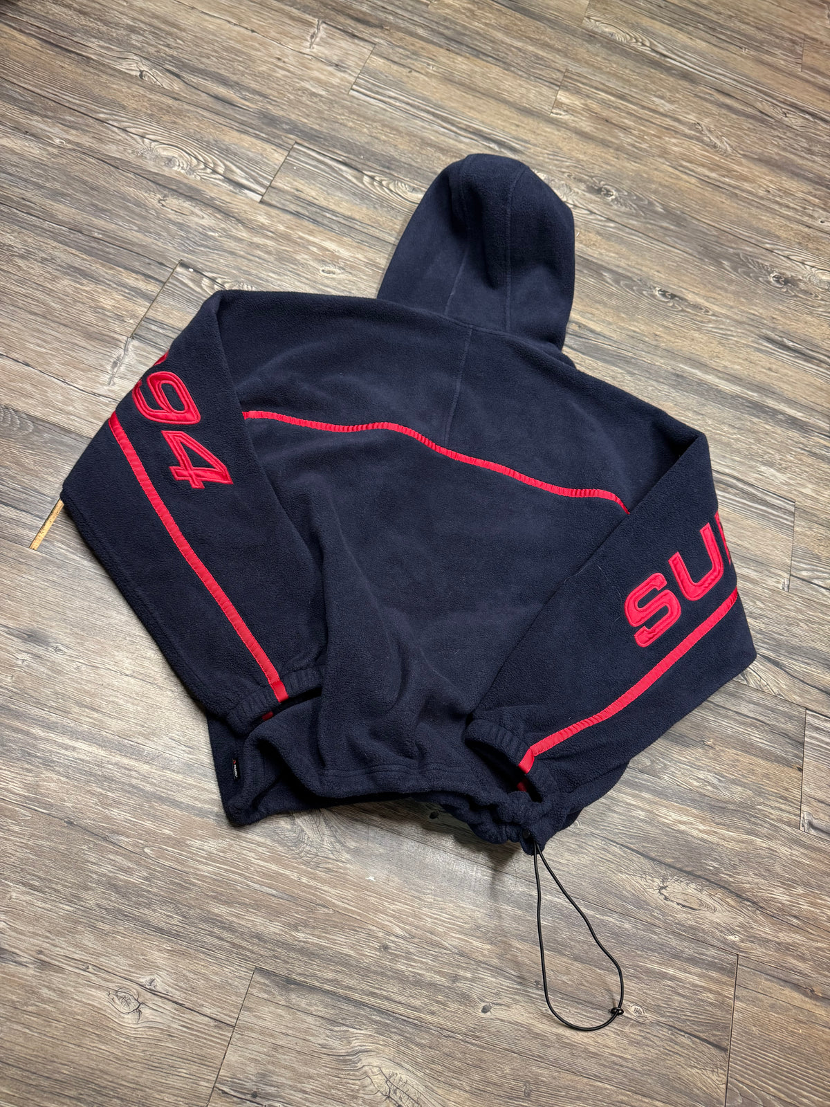 SUPREME QUARTER-ZIP HOODED FLEECE (L)