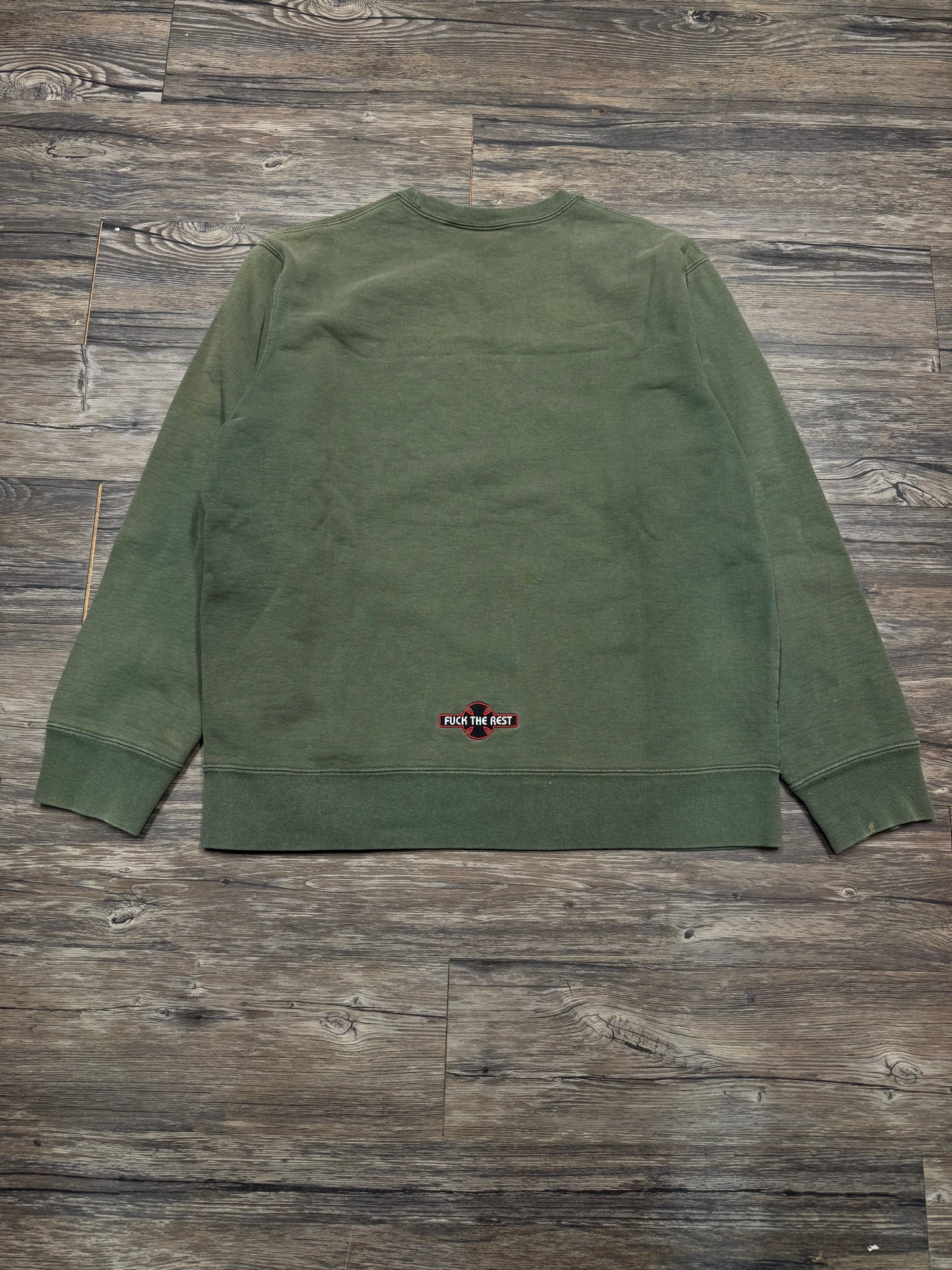 SUPREME F*CK THE REST FADED CREWNECK (RARE COLOR) (LARGE)