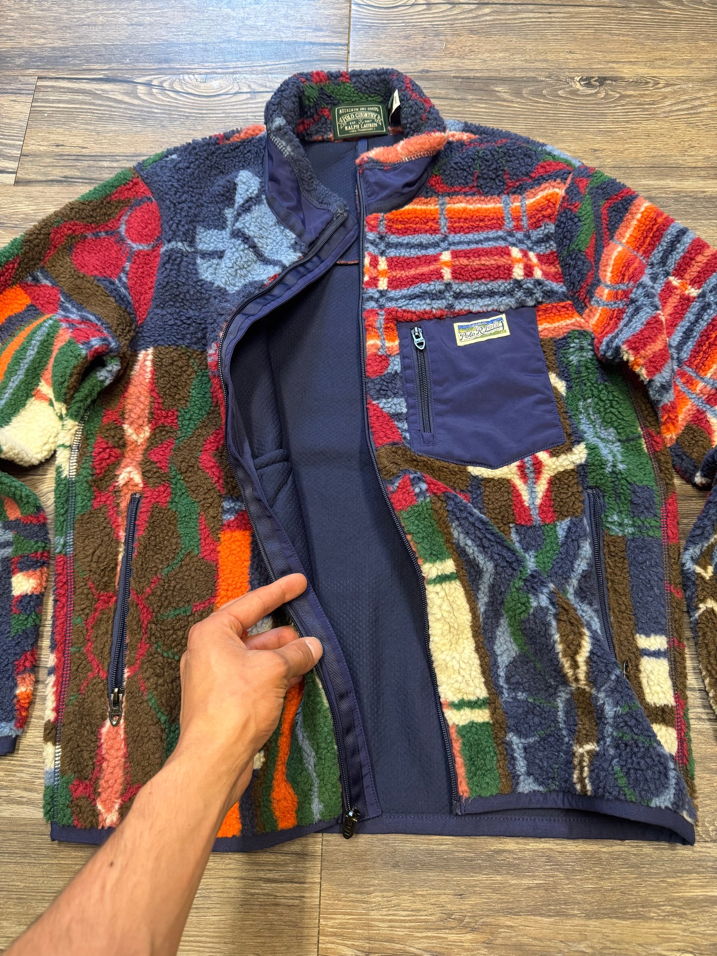 POLO COUNTRY PAINTED FLEECE JACKET (S)