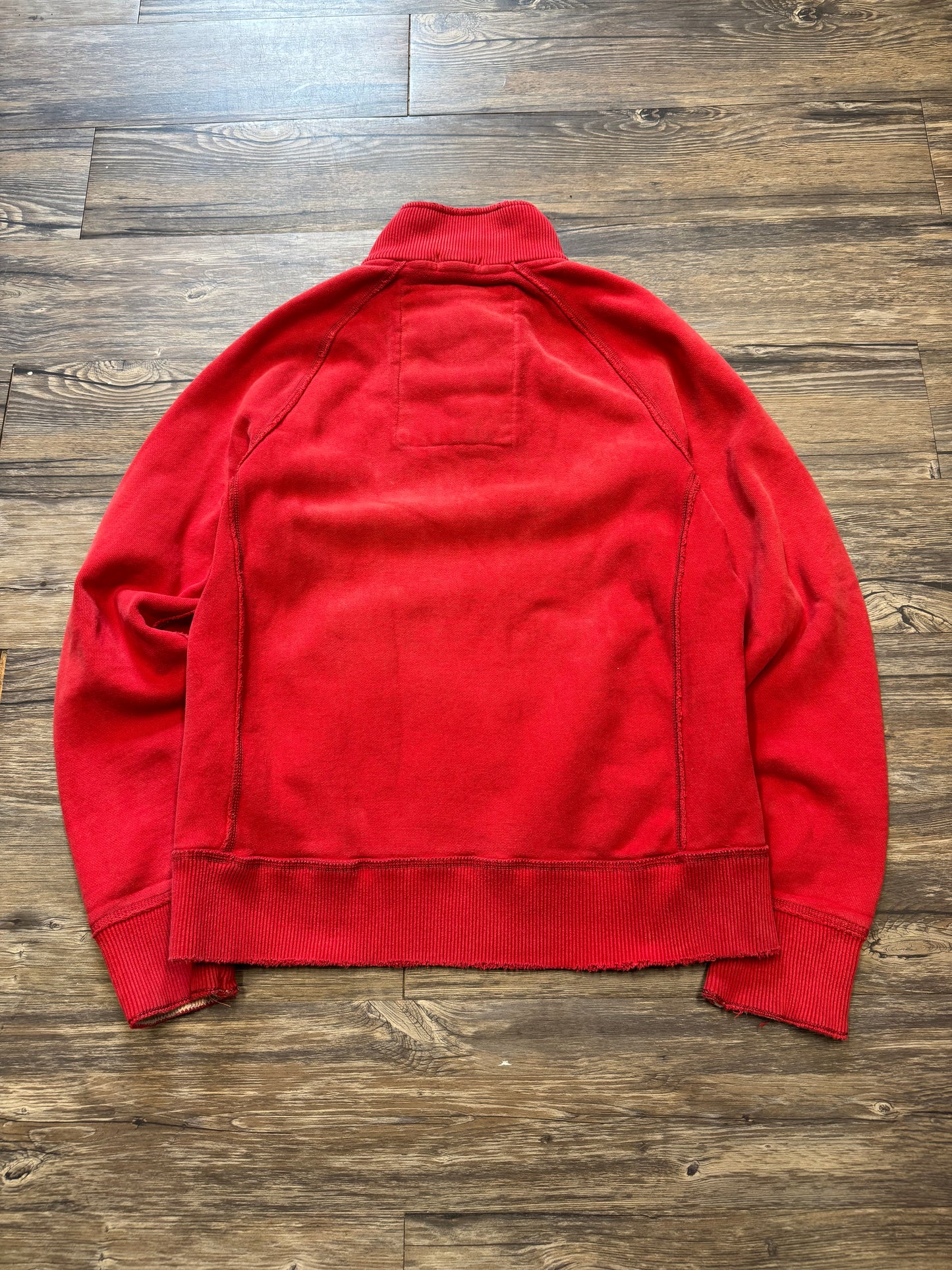 ABERCROMBIE & FITCH RIBBED POCKET QUARTER-ZIP (L)