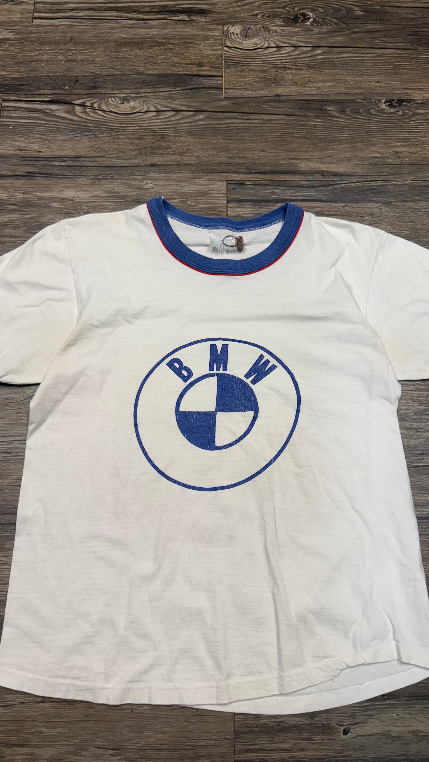 VINTAGE BMW LOGO RINGER TEE (M)