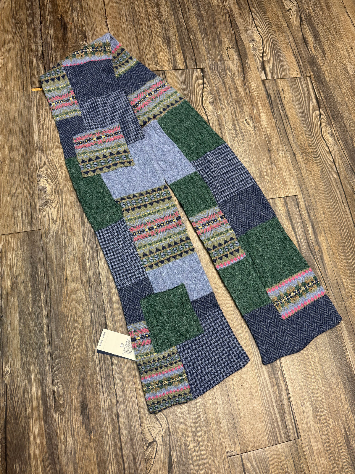 POLO RALPH LAUREN MENS PATCHWORK KNIT SCARF (OS)
