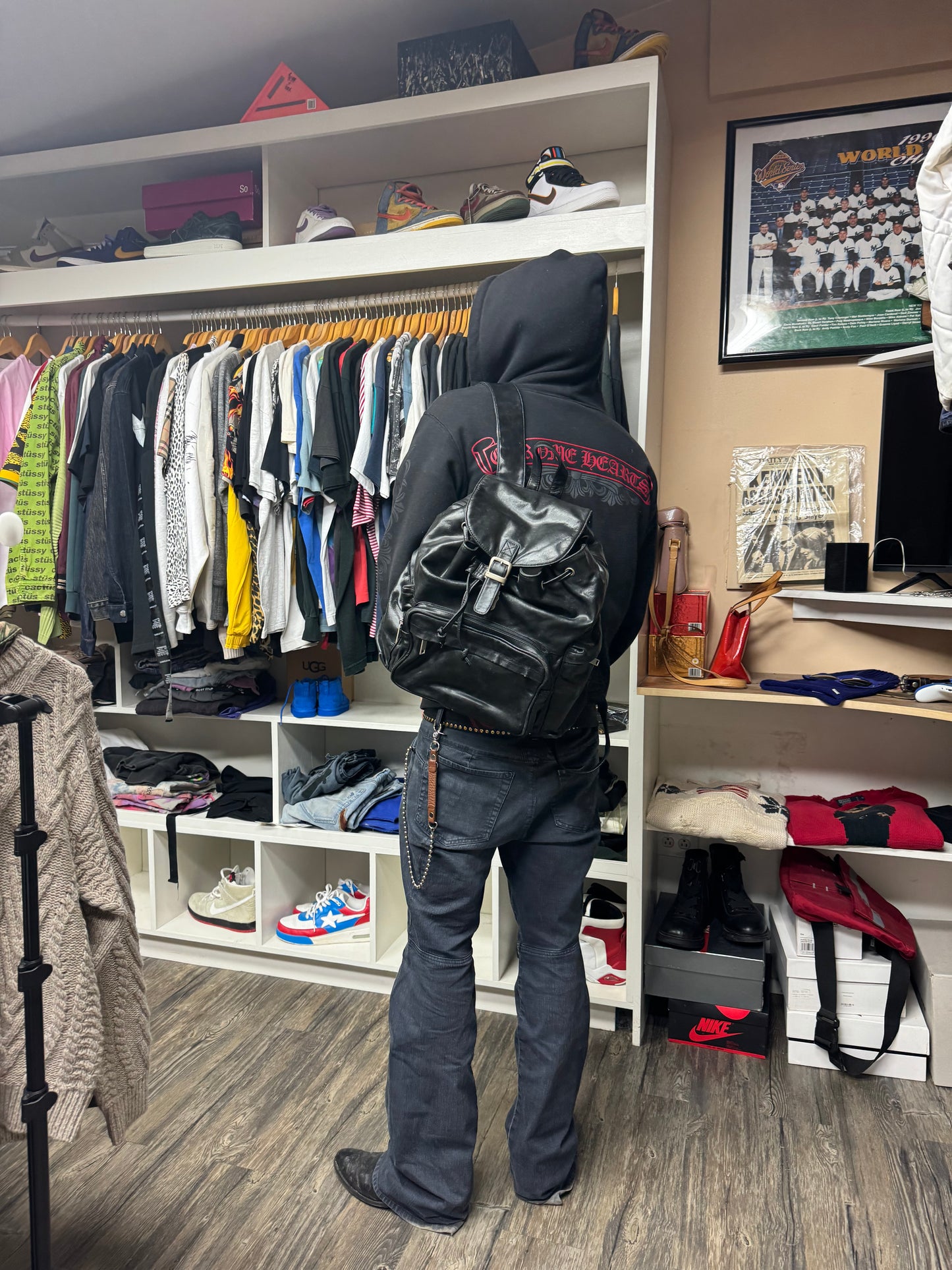 90’s LEATHER BACK-PACK (OS)