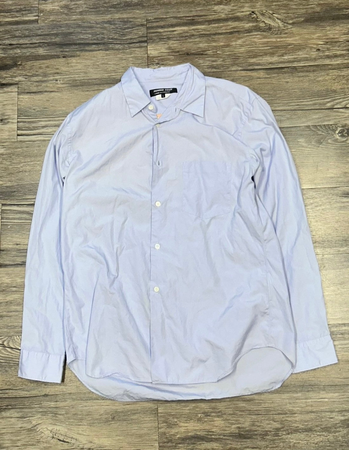 COMME DES GARÇONS HOMME DEUX BUTTON UP SHIRT (LARGE)
