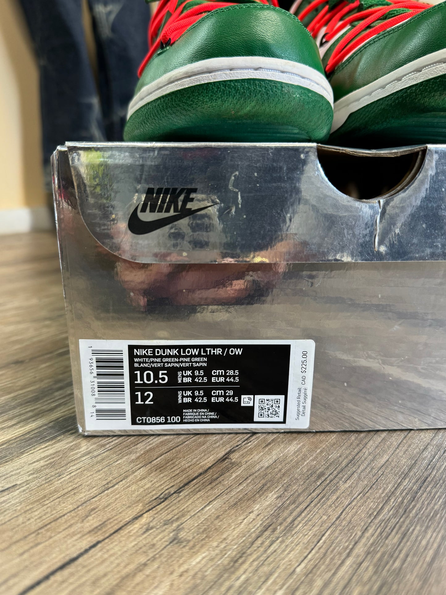 OFF WHITE DUNK PINE (10.5)