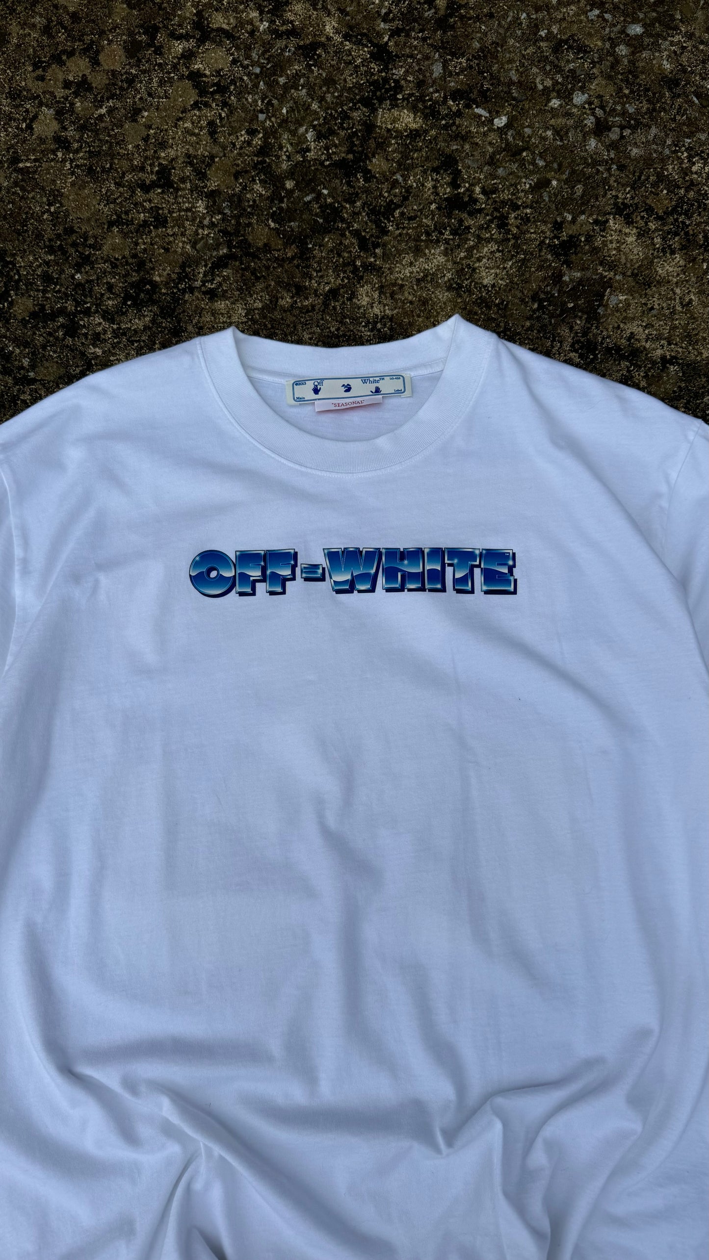 OFF ICY LOGO WHITE TEE (M)