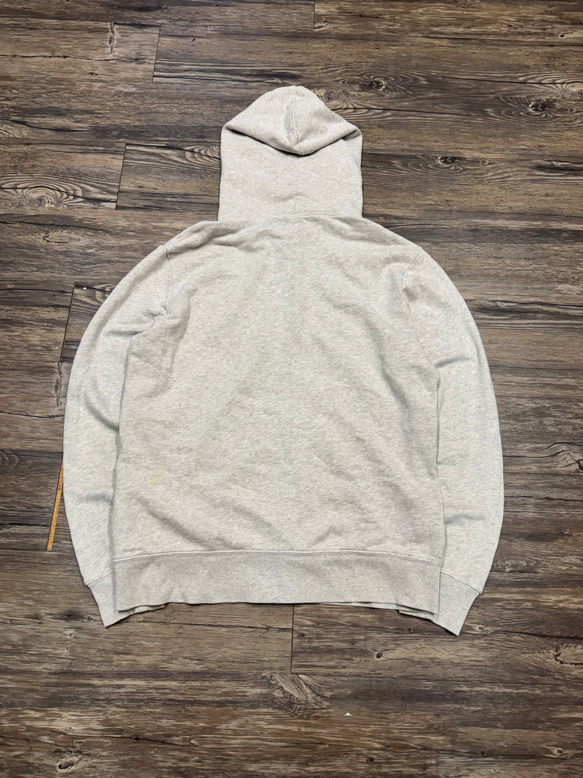 POLO RALPH LAUREN PUMA PATCH TARTAN HOODED ZIP UP SWEATSHIRT (L)