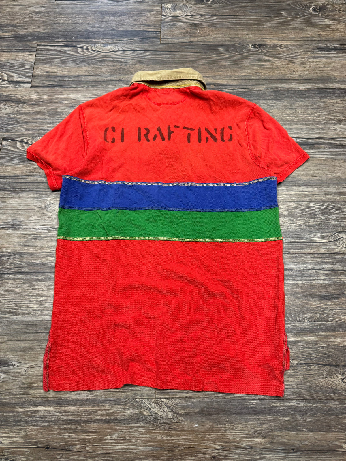 POLO RALPH LAUREN C1 RAFTING COLOR BLOCKED POLO SHIRT (L)