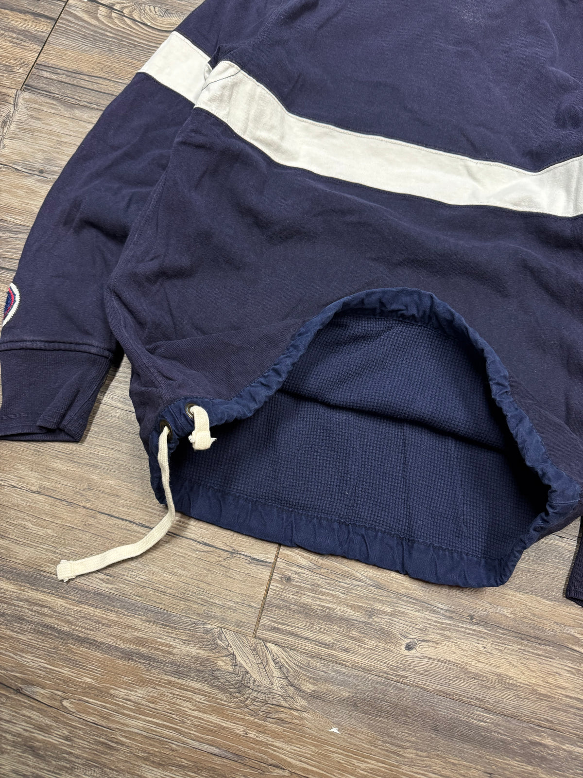 POLO RALPH LAUREN SKI PATROL WAFFLE LINED RUGBY SHIRT (S)
