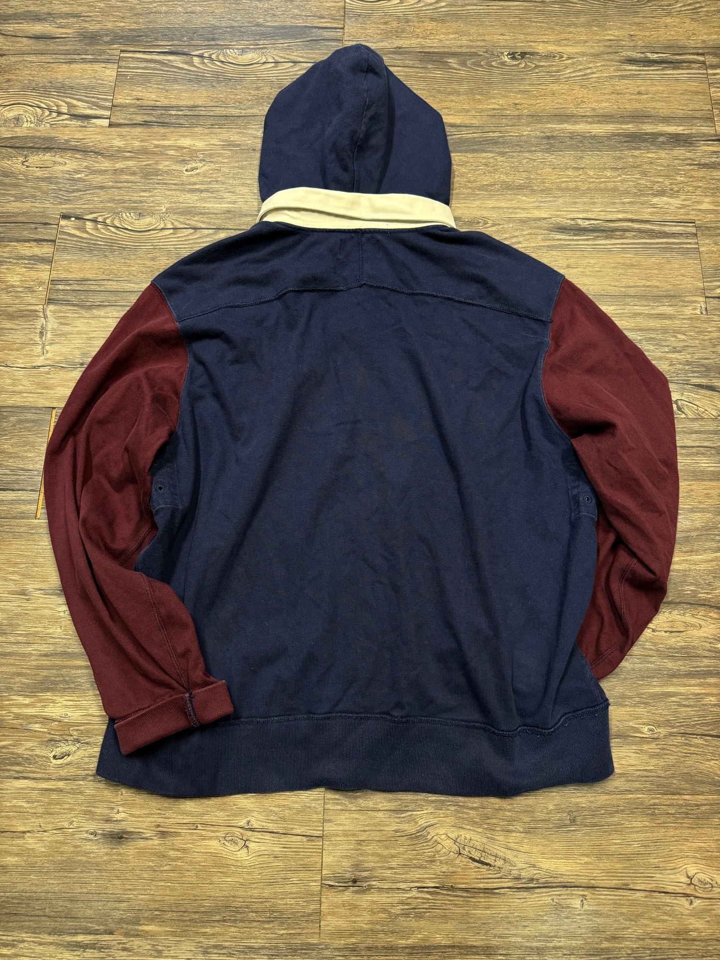 POLO RALPH LAUREN COLORBLOCK COLLARED HOODIE (XXL)