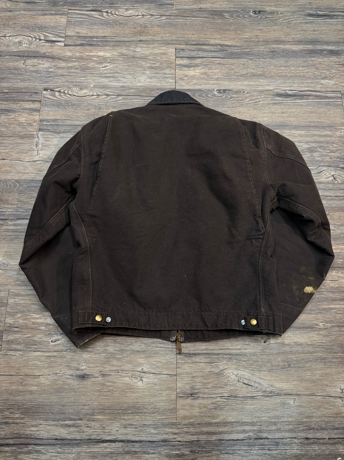 BROWN CARHARTT BLANKET LINED DETROIT JACKET (M)