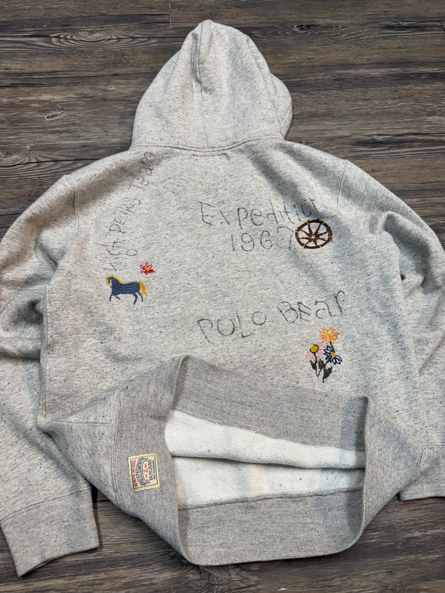 POLO COUNTRY EMBROIDERED AFTERHOOD HOODIE (S)
