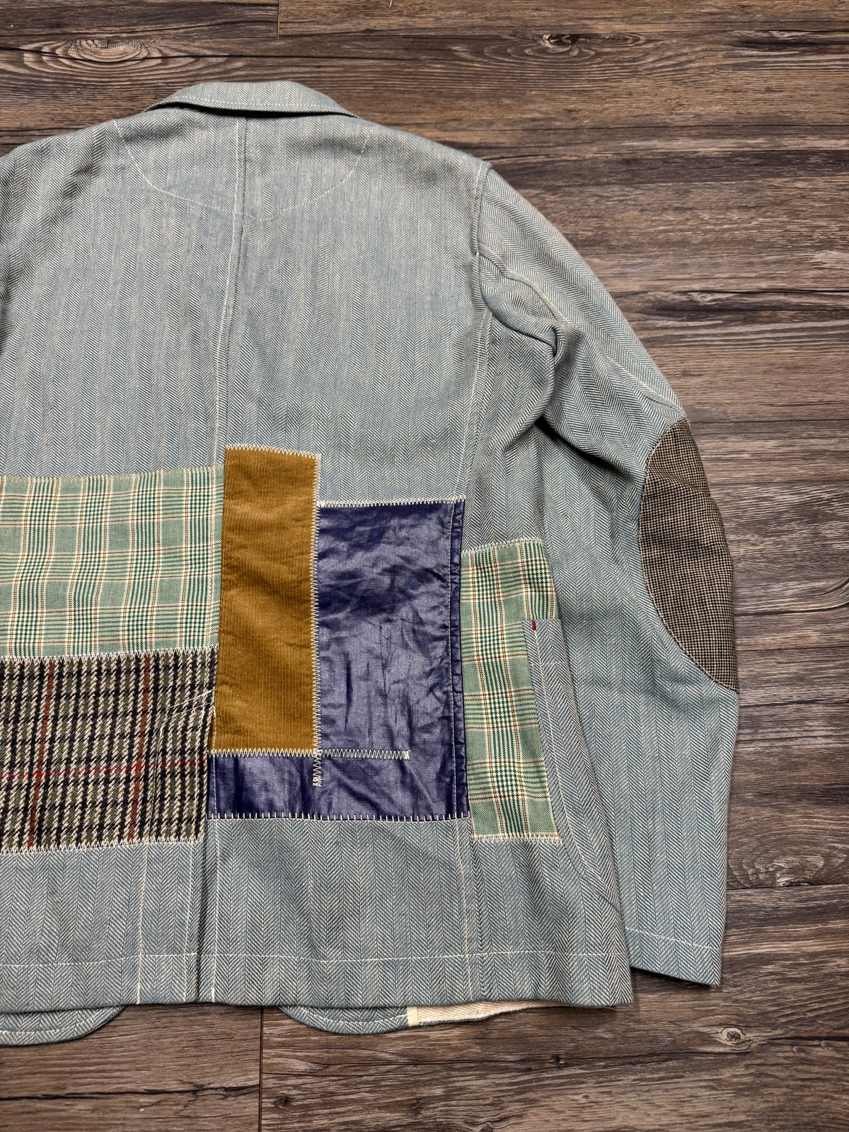 JUNYA WATANABE SS16 PATCHWORK LINEN BLAZER (S)