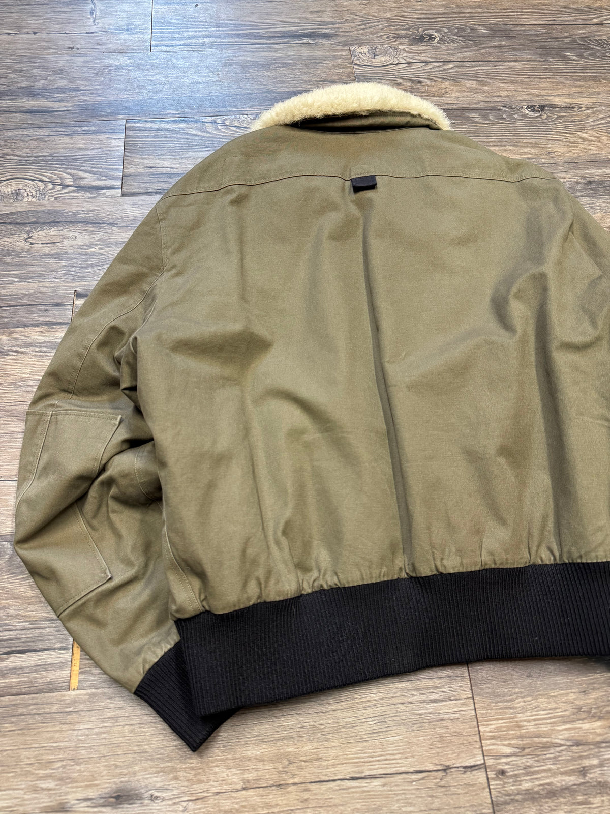 SAINT LAURENT FAUX FUR ‘BAD LIEUTENANT’ BOMBER JACKET (L)