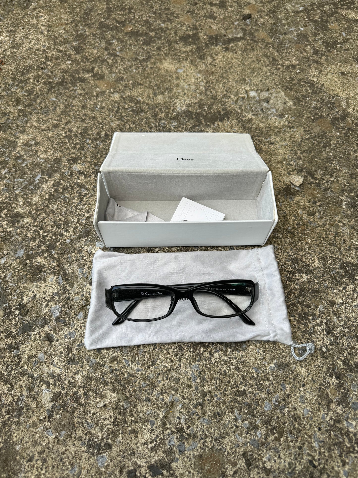 DIOR CHECKERED VTG GLASSES (OS)