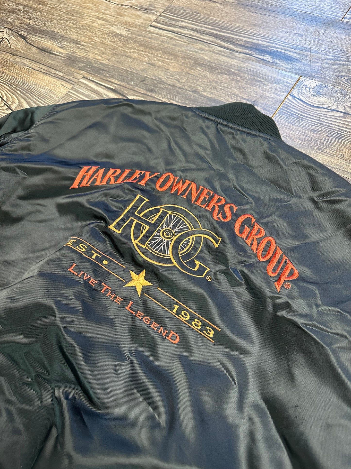 HARLEY DAVIDSON ZIP-UP EMBROIDERED JACKET (MEDIUM)