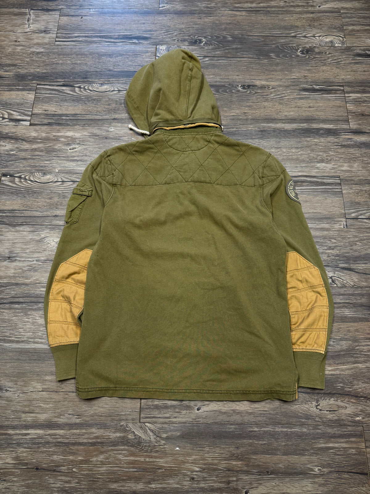POLO RALPH LAUREN HOODED FISH & GAME RUGBY LONGSLEEVE SHIRT (S)