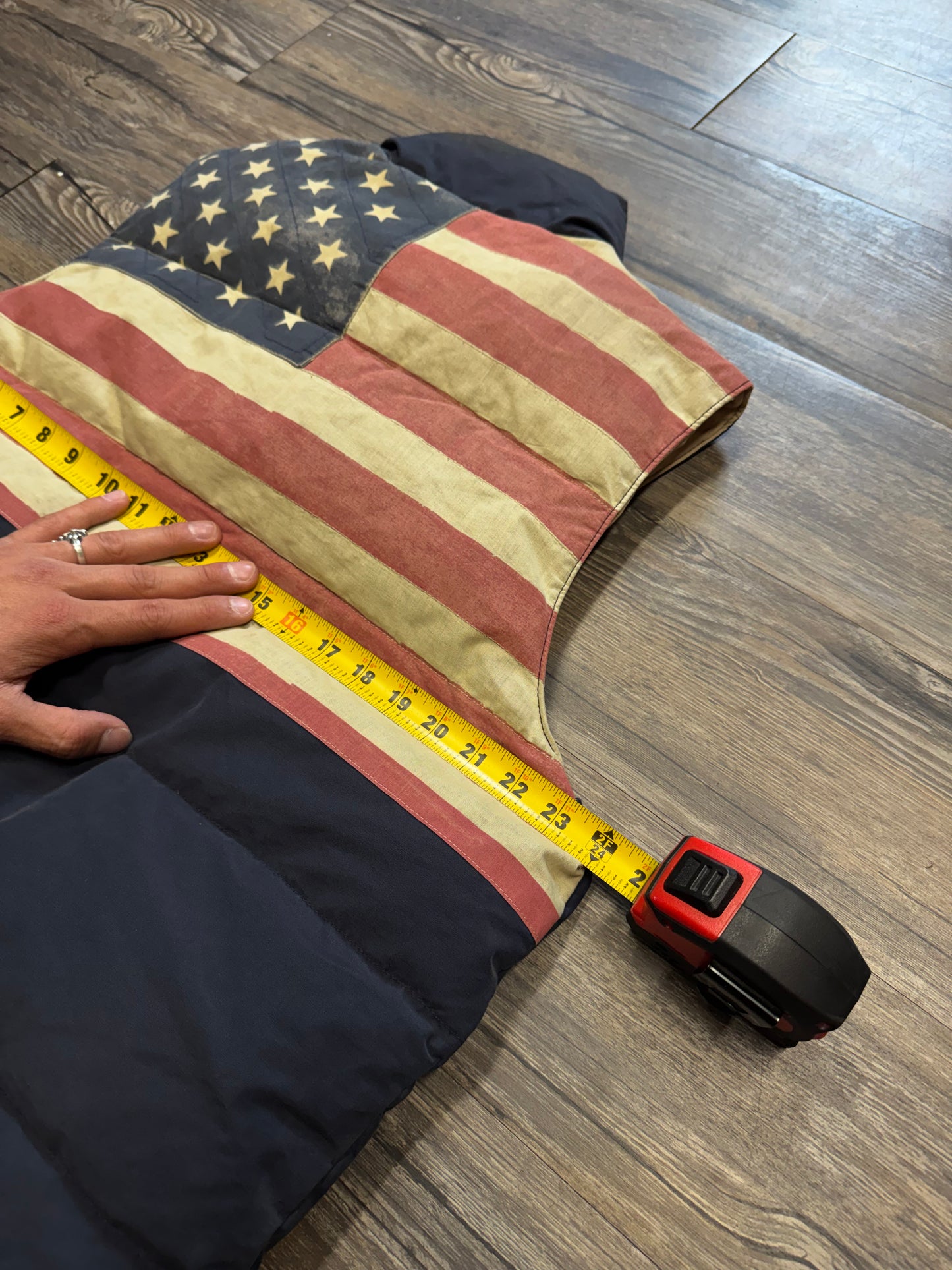 POLO RALPH LAUREN DENIM & SUPPLY AMERICAN FLAG PUFFER VEST (L)